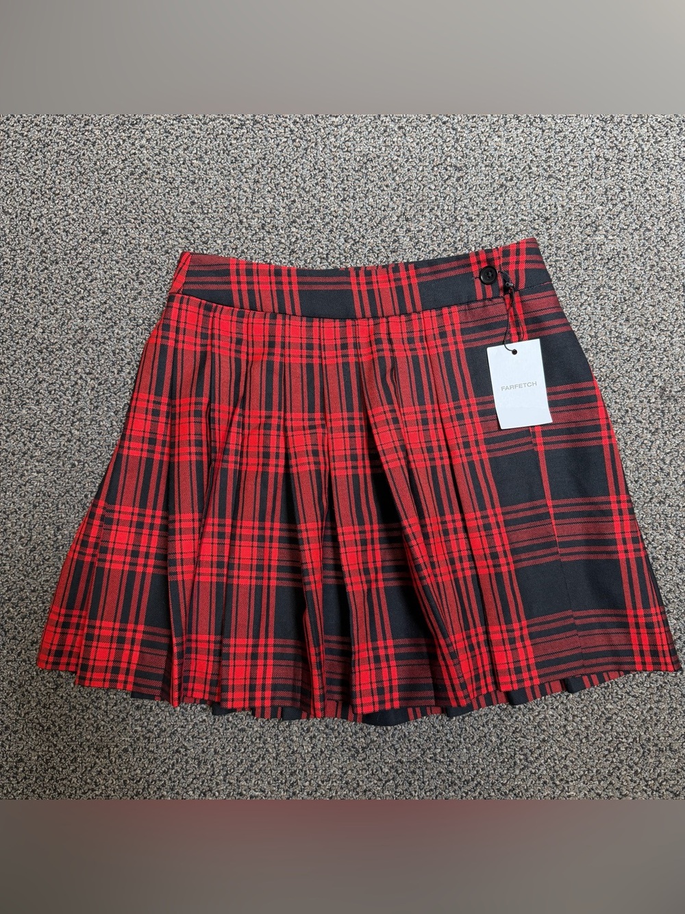P.A.R.O.S.H  made in Italy Red Plaid Pleated Mini Skirt preppy designer
